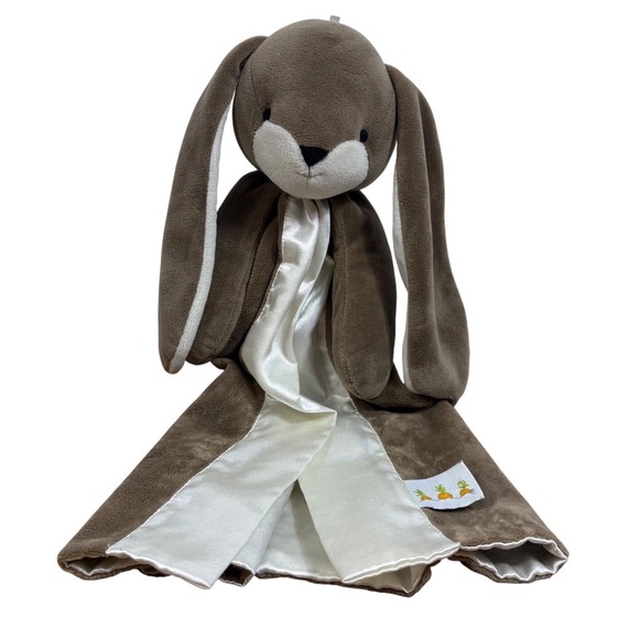 Bunnies by the Bay Other - Bunnies By The Bay Bunny Nibble Buddy Blanket‎ Brown Lovey Security Plush 104456